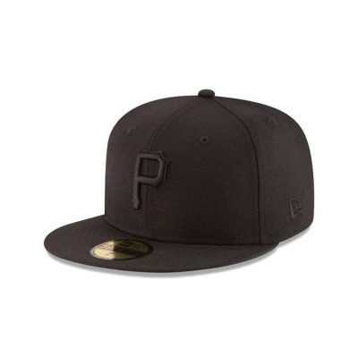 Sapca New Era Pittsburgh Pirates MLB Black On Black 59FIFTY Fitted - Negrii